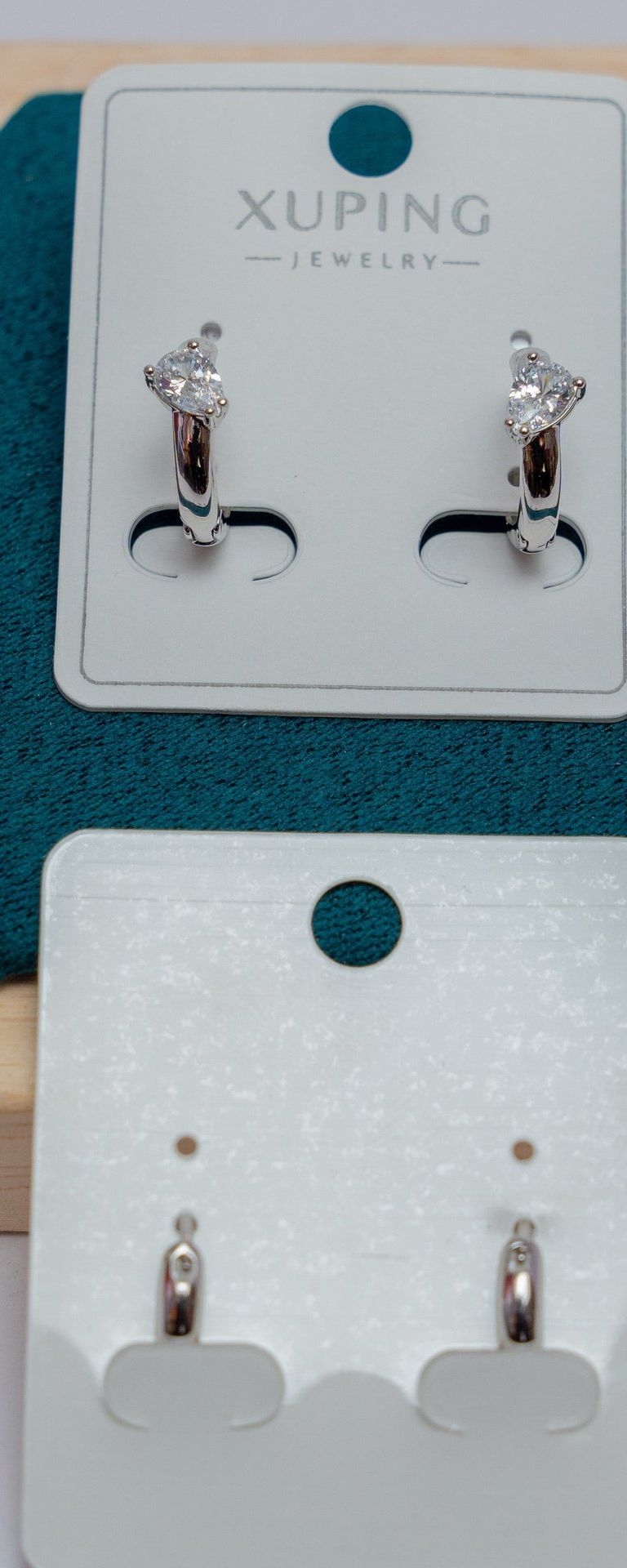 Silver Cubic Zirconia Huggie Earrings