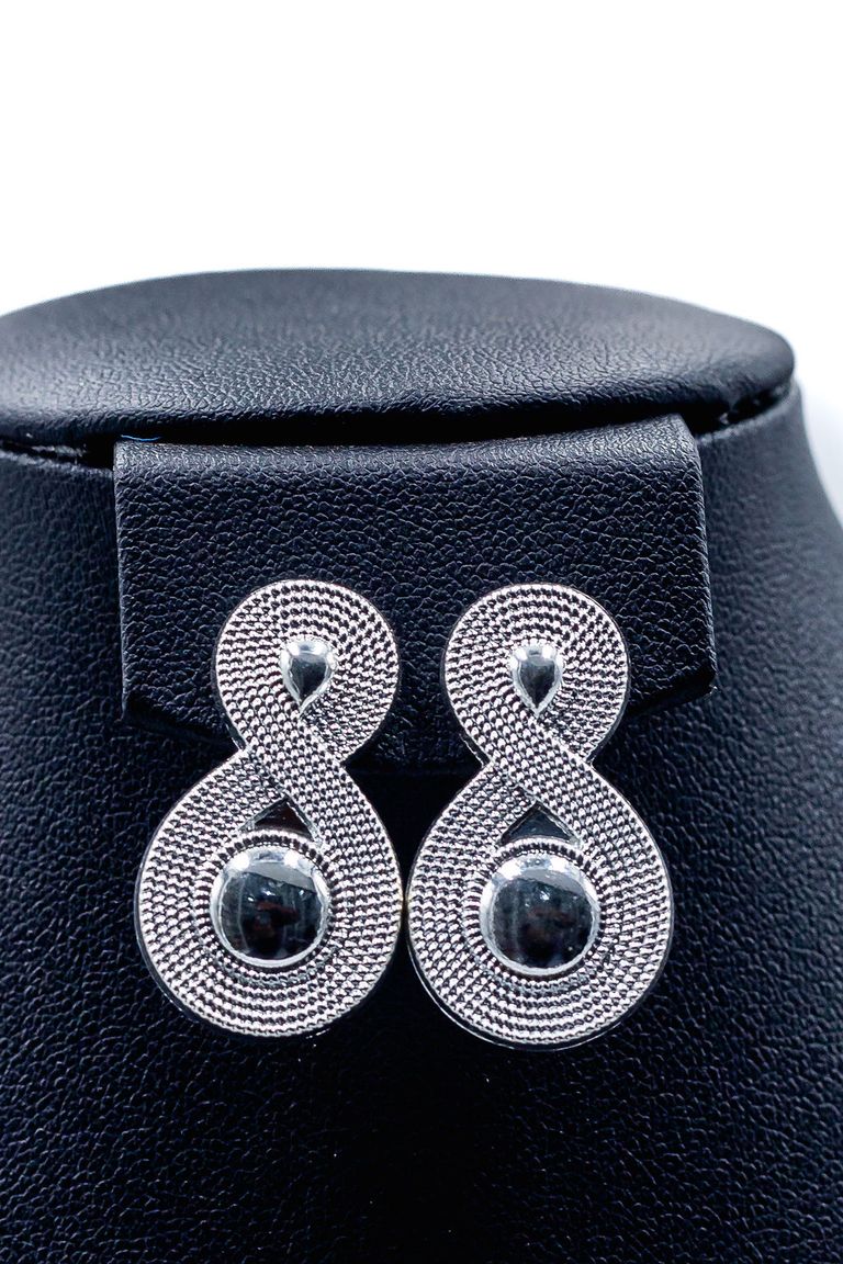 Silver Infinity Loop Earrings