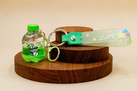 Green Bottle Keychain