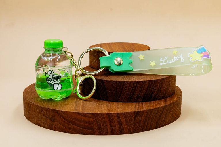 Green Bottle Keychain