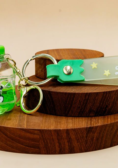 Green Bottle Keychain