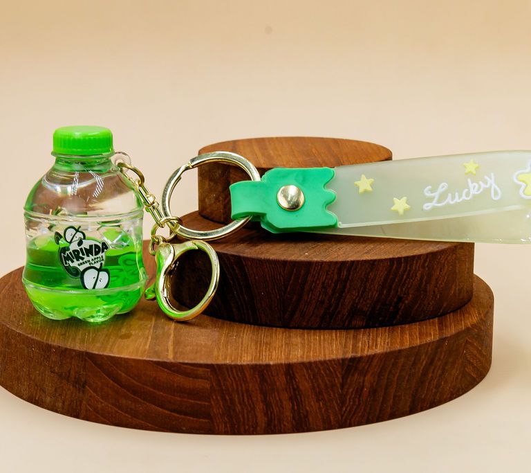 Green Bottle Keychain
