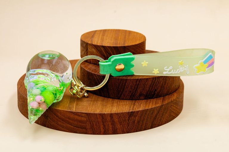 Green Charm Keychain