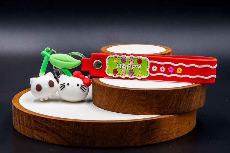 Happy Keychain Red