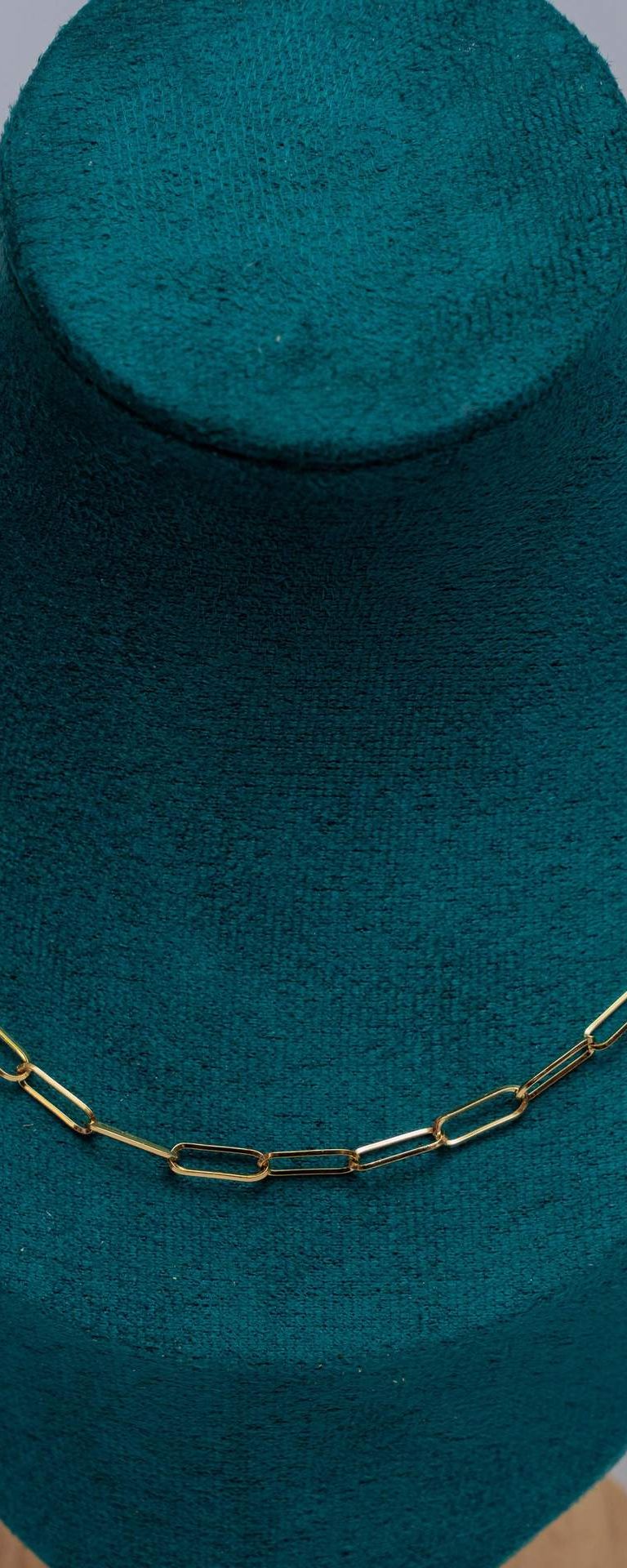 Gold Paperclip Link Chain Necklace