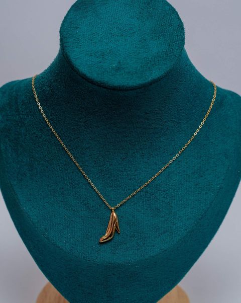 Gold-Tone Shoe Pendant Necklace