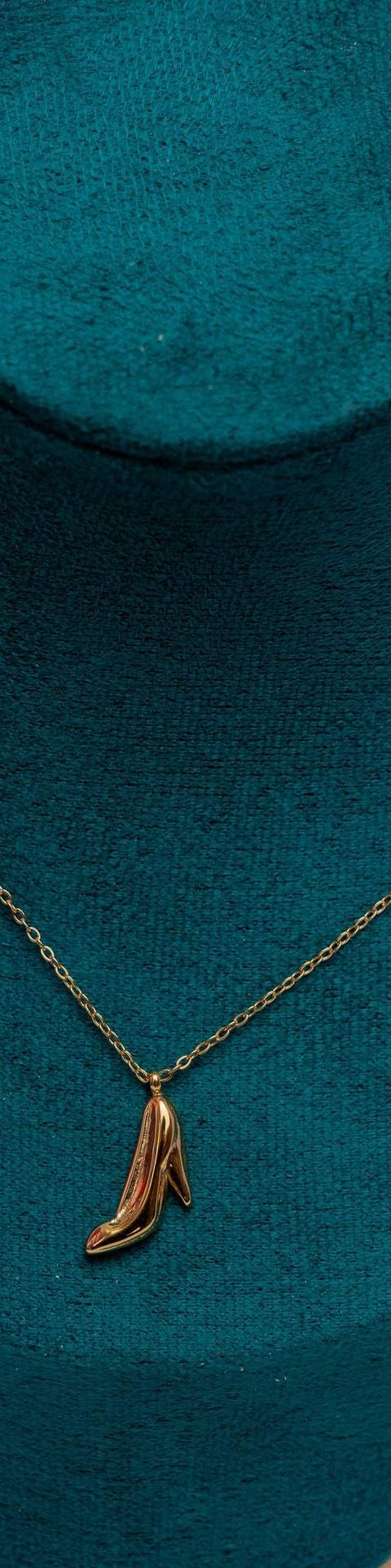 Gold-Tone Shoe Pendant Necklace