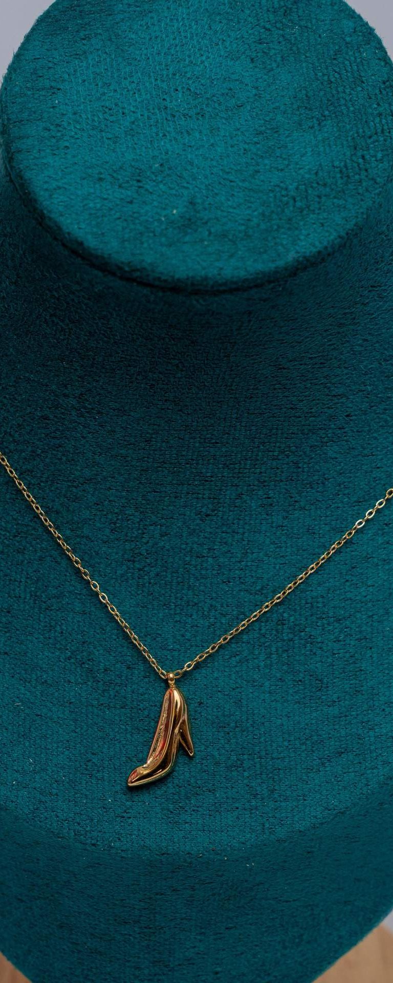 Gold-Tone Shoe Pendant Necklace