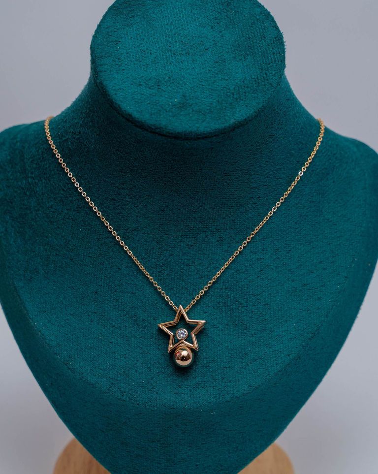 Gold-Tone Star Pendant Necklace