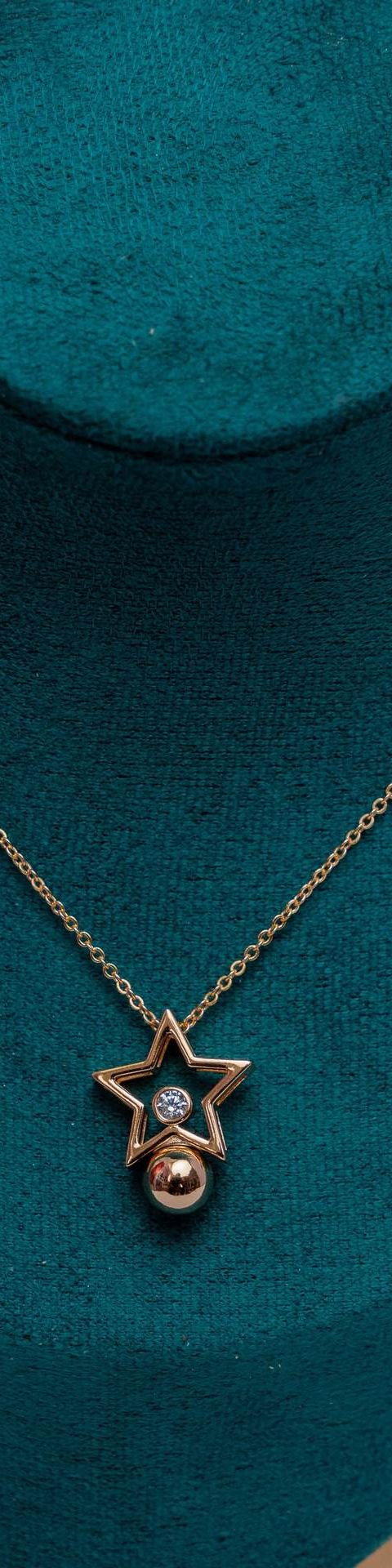 Gold-Tone Star Pendant Necklace