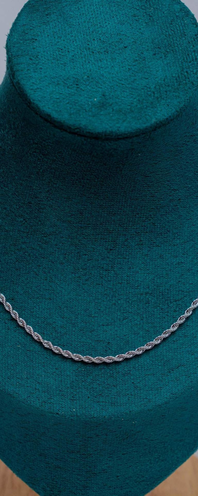 Silver Rope Chain Necklace
