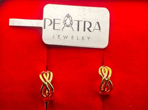 Peatra Silver Spiral Disc Earrings