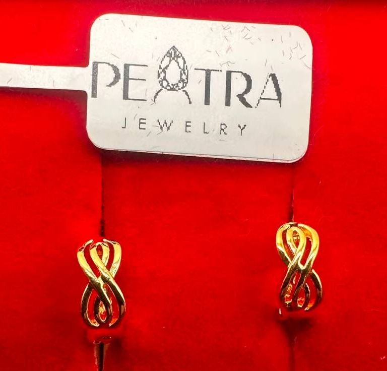 Peatra Silver Spiral Disc Earrings