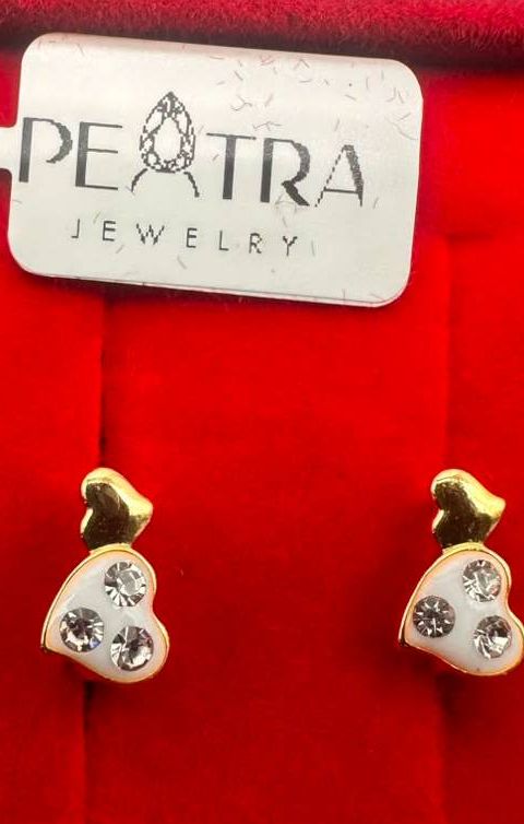 Peatra Gold Orbit Crystal Earrings