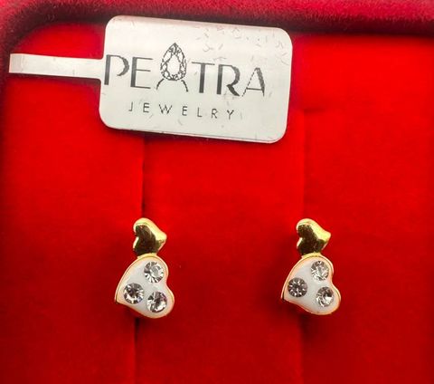 Peatra Gold Orbit Crystal Earrings