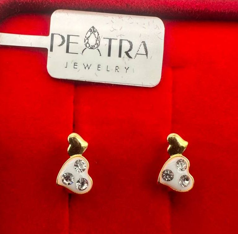 Peatra Gold Orbit Crystal Earrings