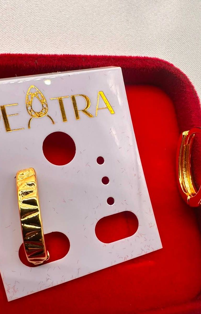Peatra Gold Pavé Loop Earrings