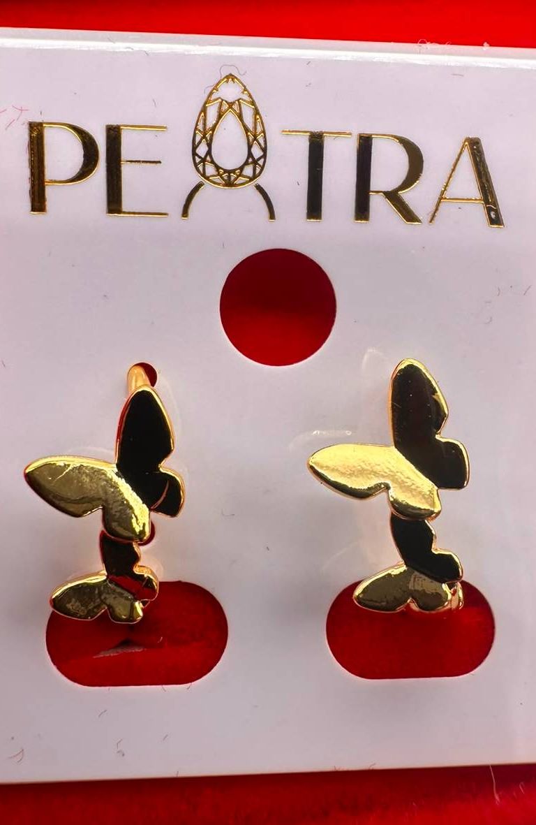 Peatra Gold Woven Oval Earrings