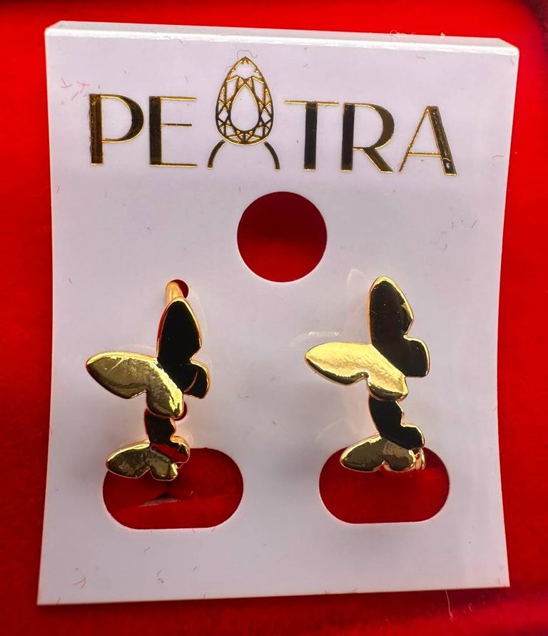 Peatra Gold Woven Oval Earrings