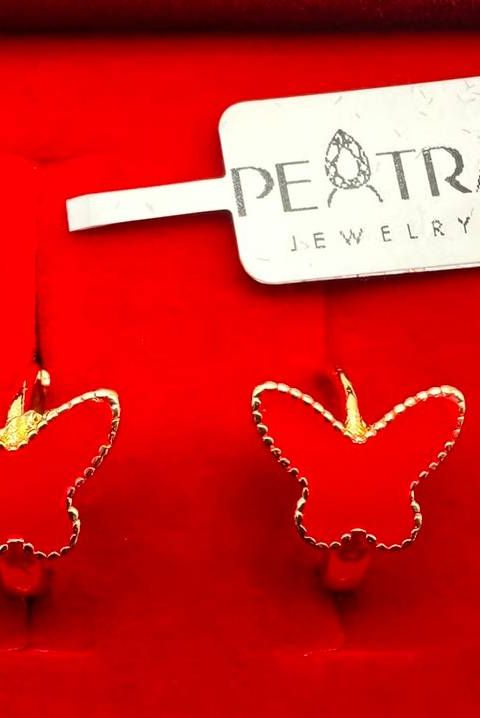 Peatra Gold Interlocked Circle Earrings