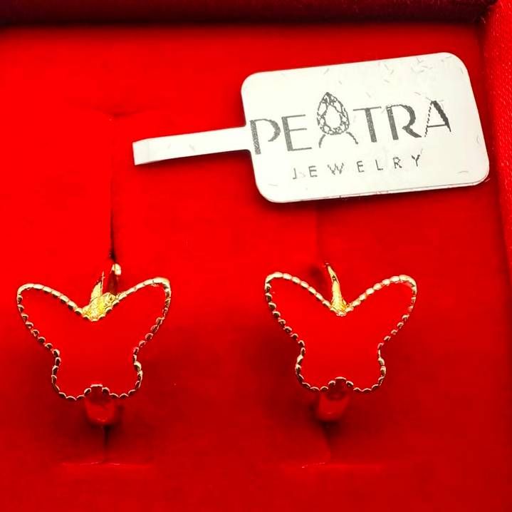 Peatra Gold Interlocked Circle Earrings