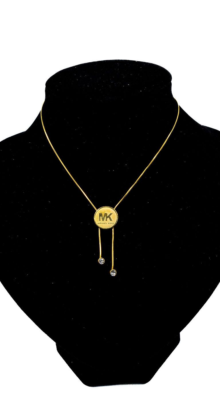 Gold Initial Medallion Necklace