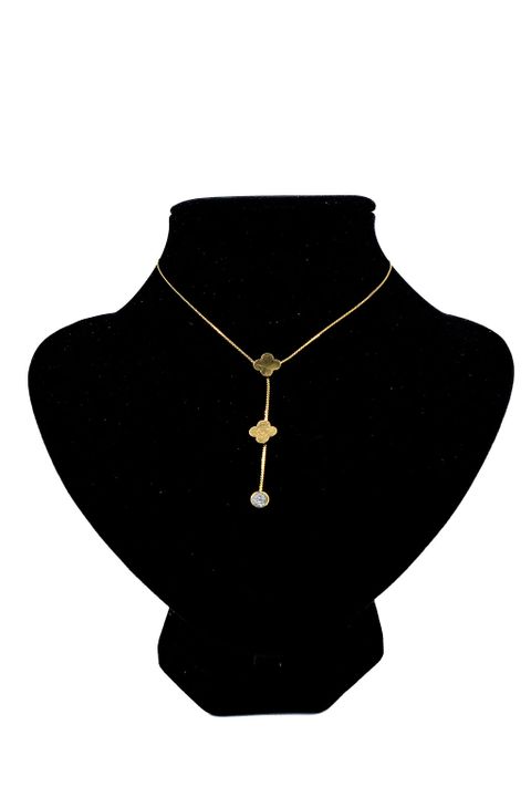 Gold Dainty Charm Drop Necklace