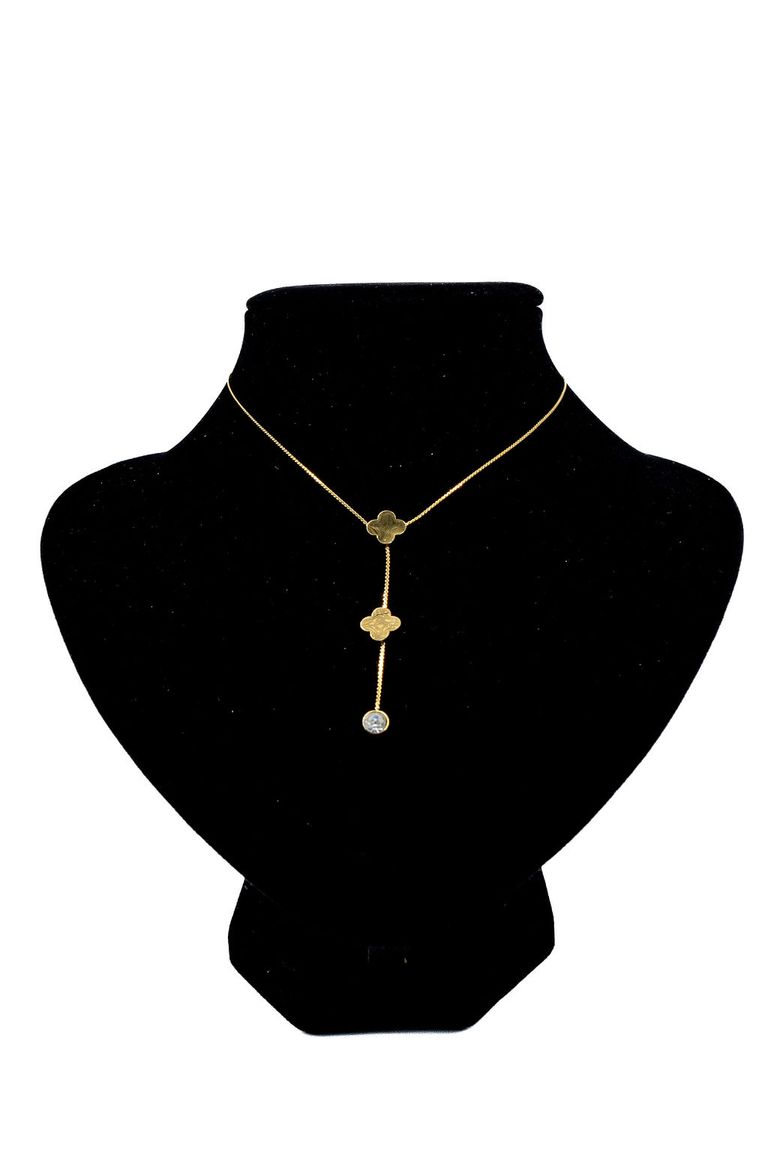 Gold Dainty Charm Drop Necklace
