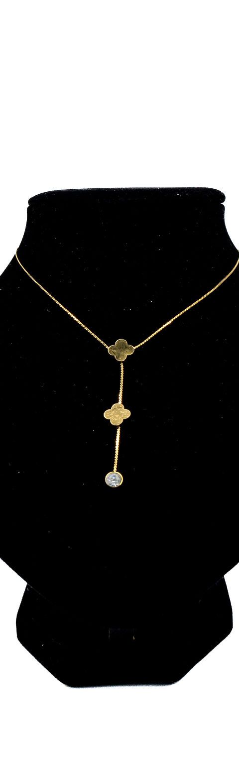 Gold Dainty Charm Drop Necklace