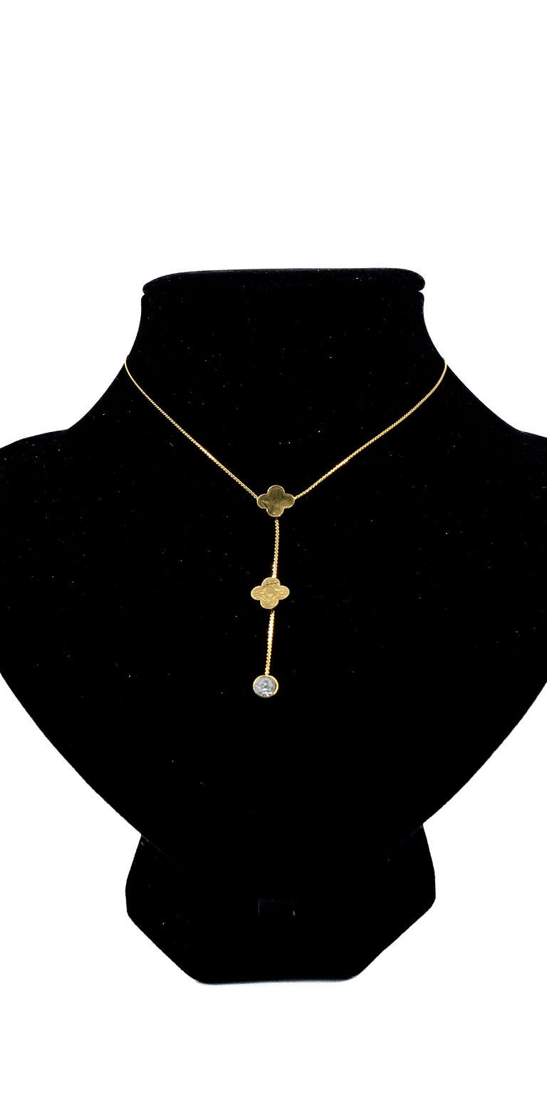 Gold Dainty Charm Drop Necklace