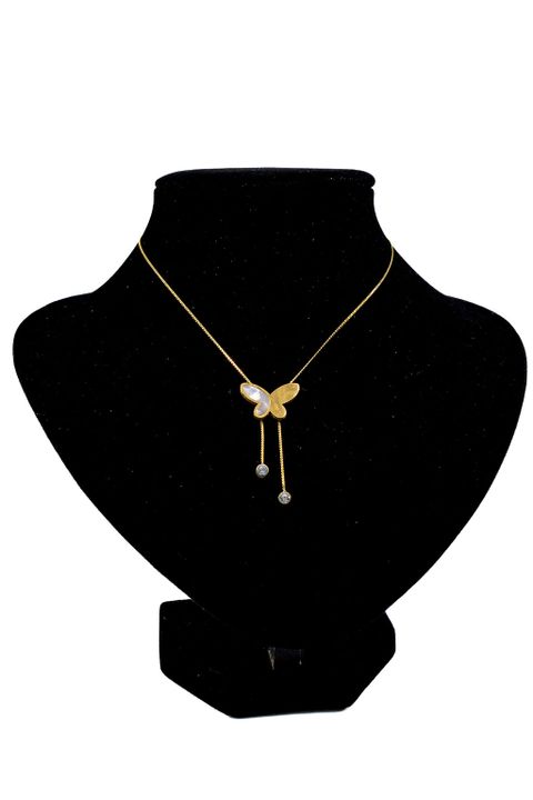 Gold Butterfly Heart Necklace
