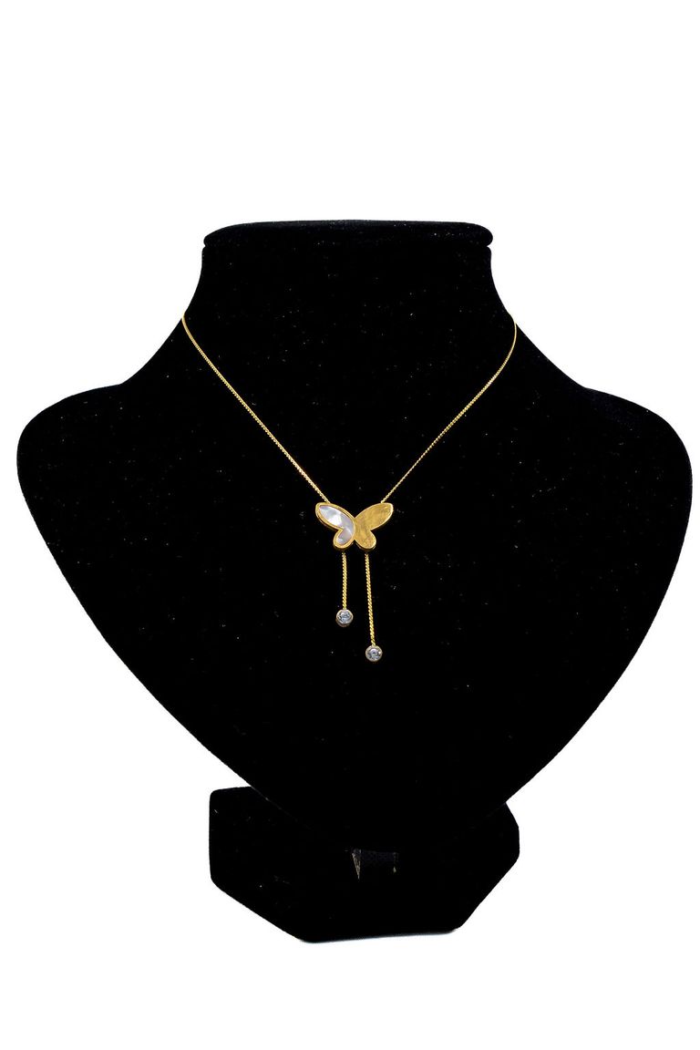 Gold Butterfly Heart Necklace