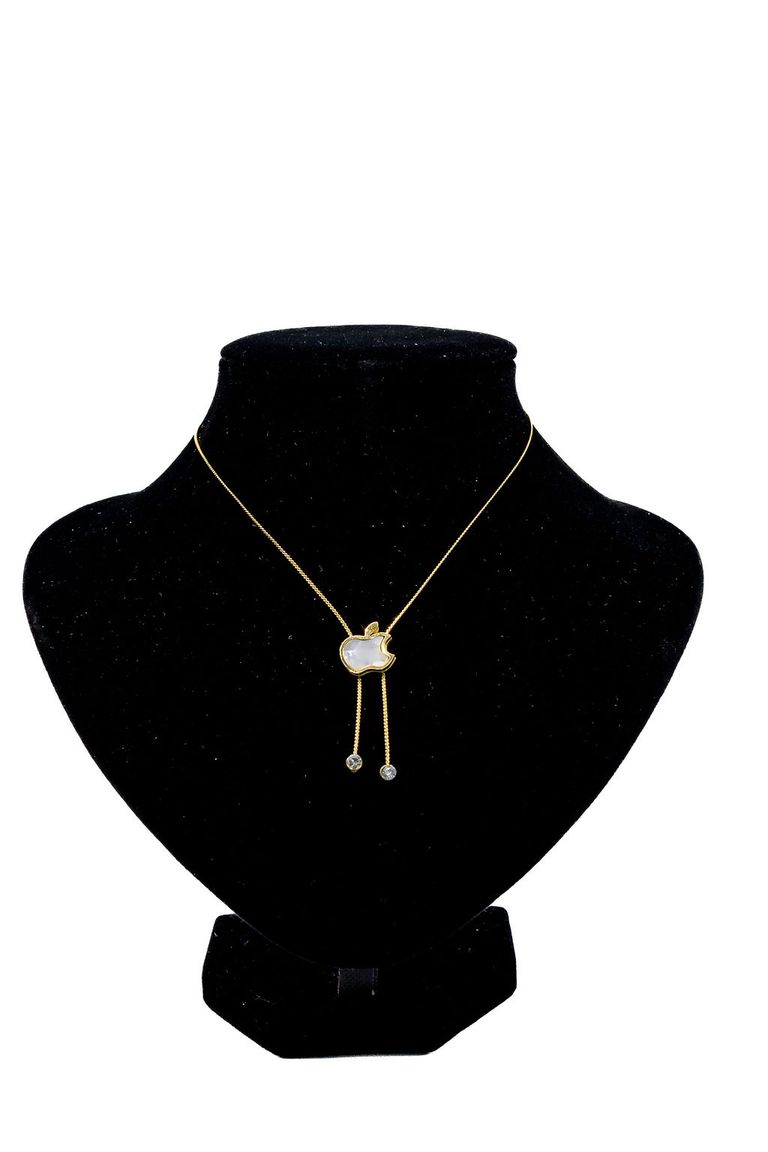 Pink Rectangular Tag Necklace