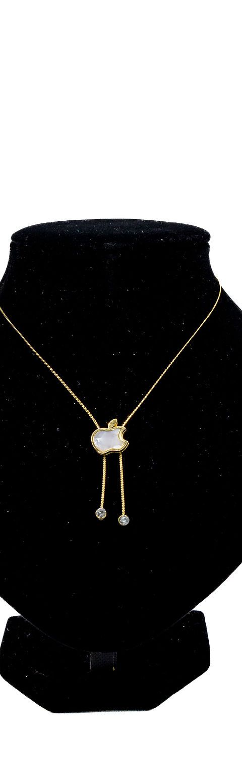 Pink Rectangular Tag Necklace