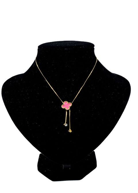 Pink Blossom Charm Necklace