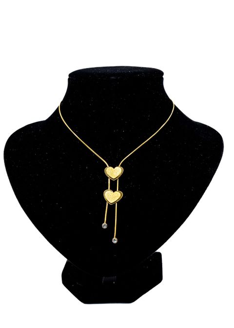 Gold Floral Lariat Necklace