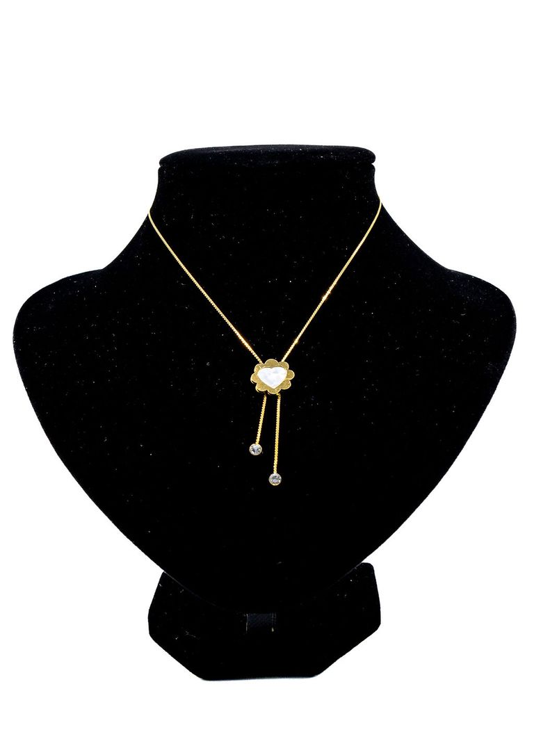 Gold Gemmed Square Necklace