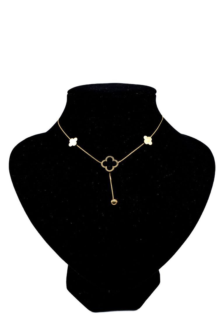 Gold Geometric Lariat Necklace