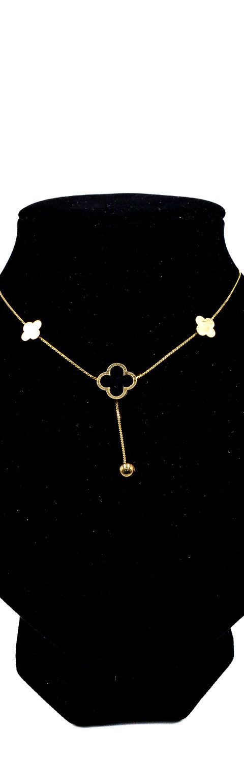 Gold Geometric Lariat Necklace