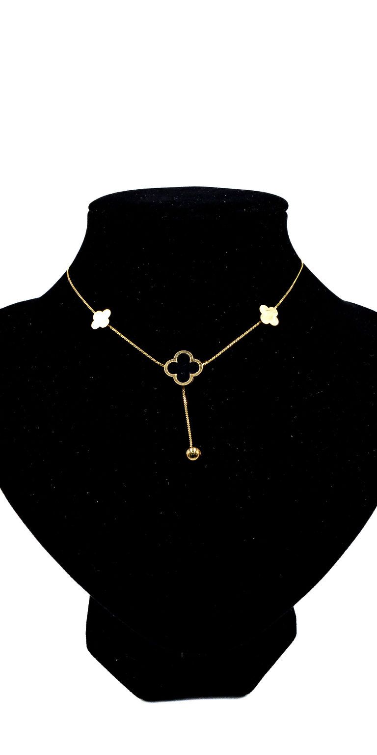 Gold Geometric Lariat Necklace