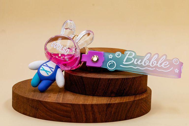 Pink Bubble Keychain