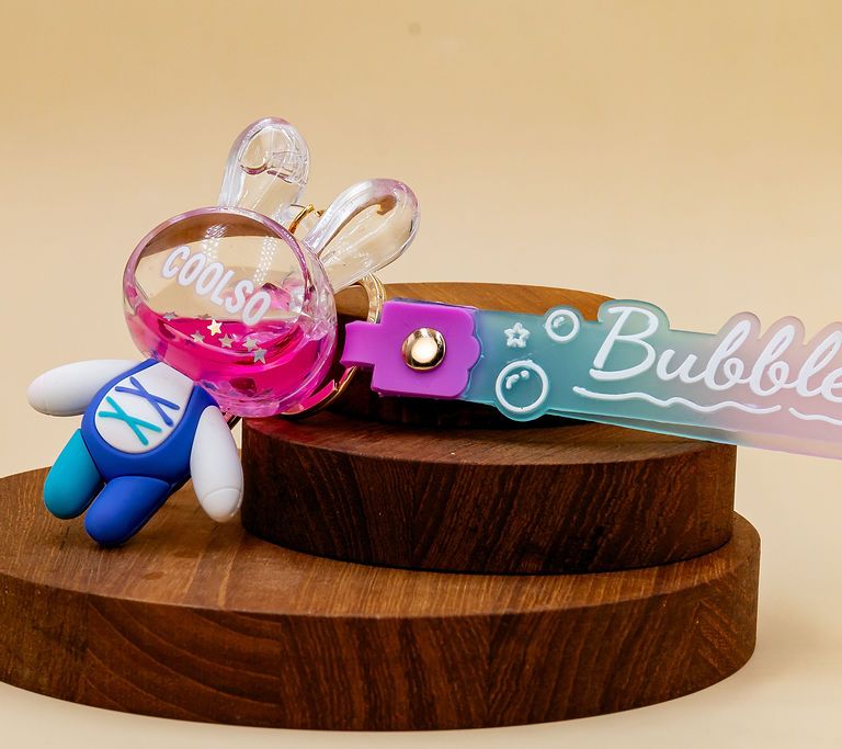 Pink Bubble Keychain