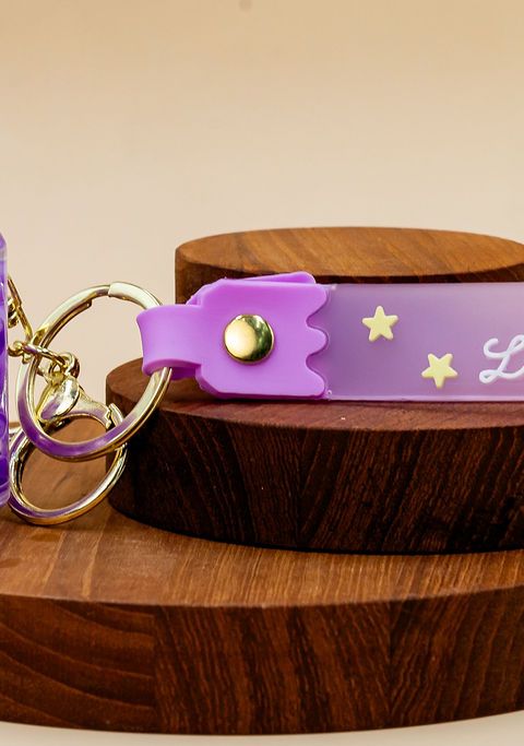 Purple Bottle Keychain