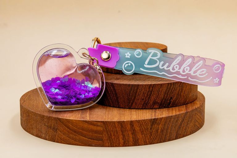 Purple Bubble Keychain