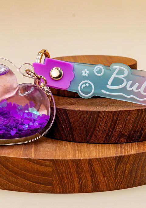 Purple Bubble Keychain