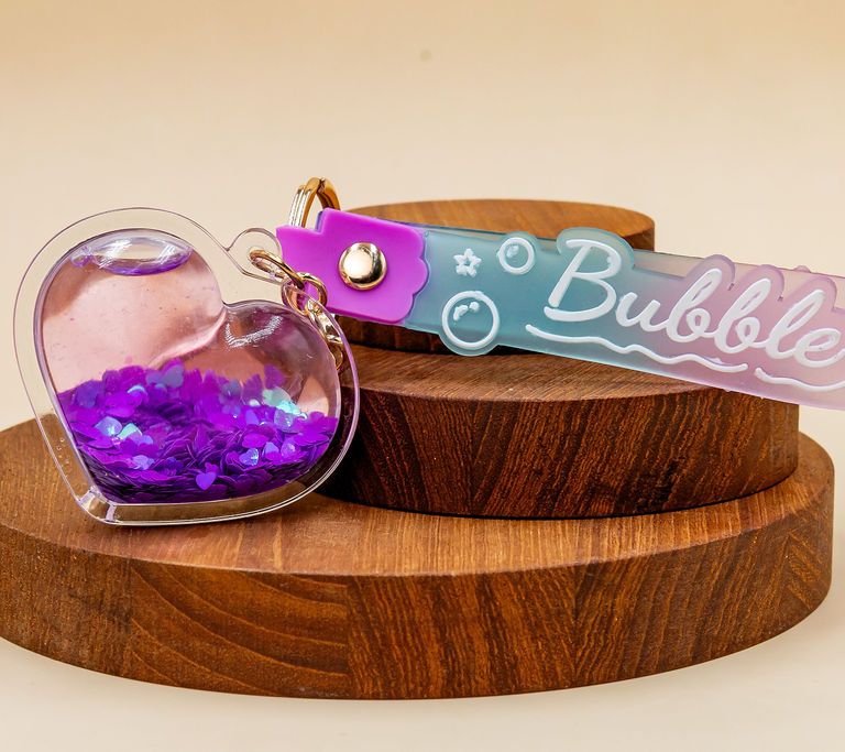 Purple Bubble Keychain