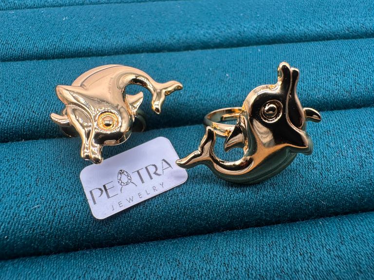 Nova Wave Dolphin Ring Set
