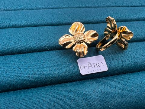 Sage Wave Flower Small Ring Set