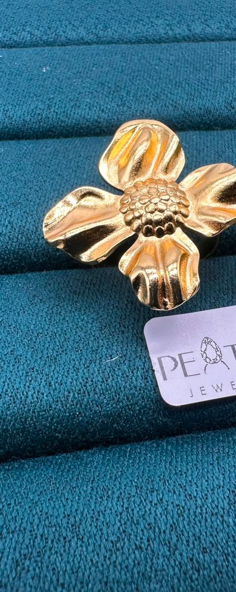 Sage Wave Flower Small Ring Set