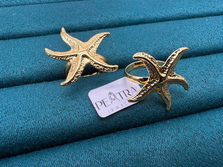 Kindle Wave Starfish Ring Set